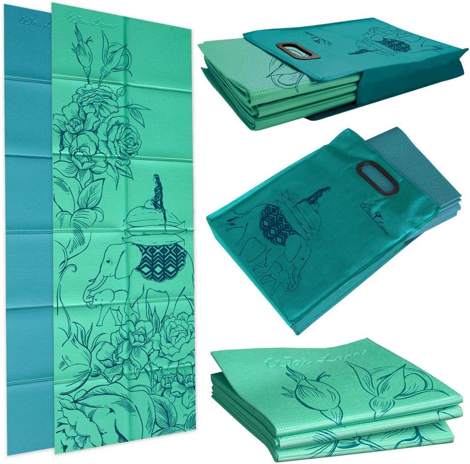 Folding Yoga Mat (Thickness 4mm; Folded Size 29cm x 30.5