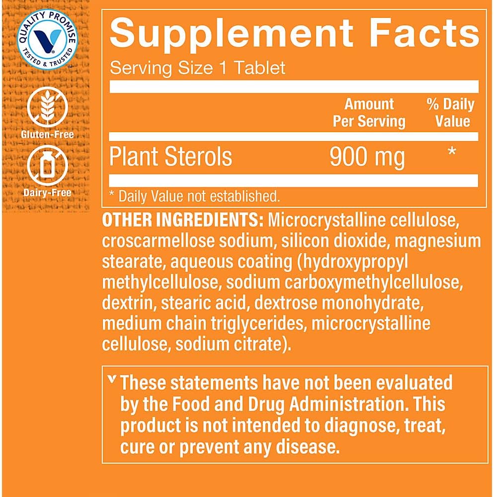 The Vitamin Shoppe Super Phytosterols 900MG, Supports Cardiovascular Health, (90 Tablets)