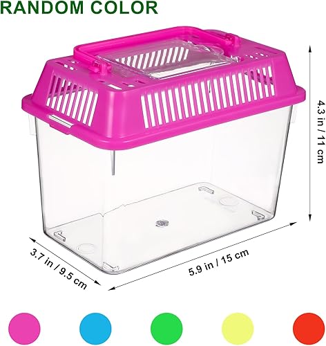 Miniatura 4 de MAGICLULU 4 piezas de terrario portátil para pecera, decoración de acuario, para lagartos, bajo el mar, fiesta, terrario, tortuga, terrario para