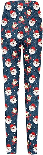 Miniatura 6 de Leggings de Navidad para mujer, pantalones casuales elásticos delgados para mujer, pantalones largos con estampado navideño