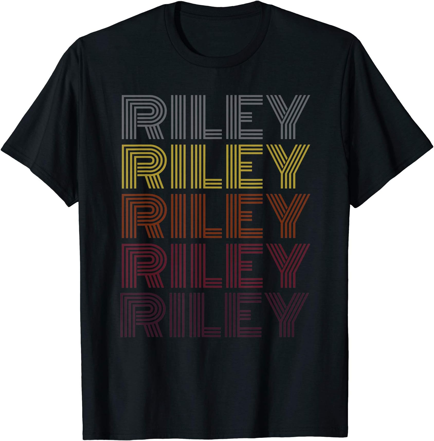 Graphic Tee First Name Riley Retro Pattern Vintage Style T-Shirt