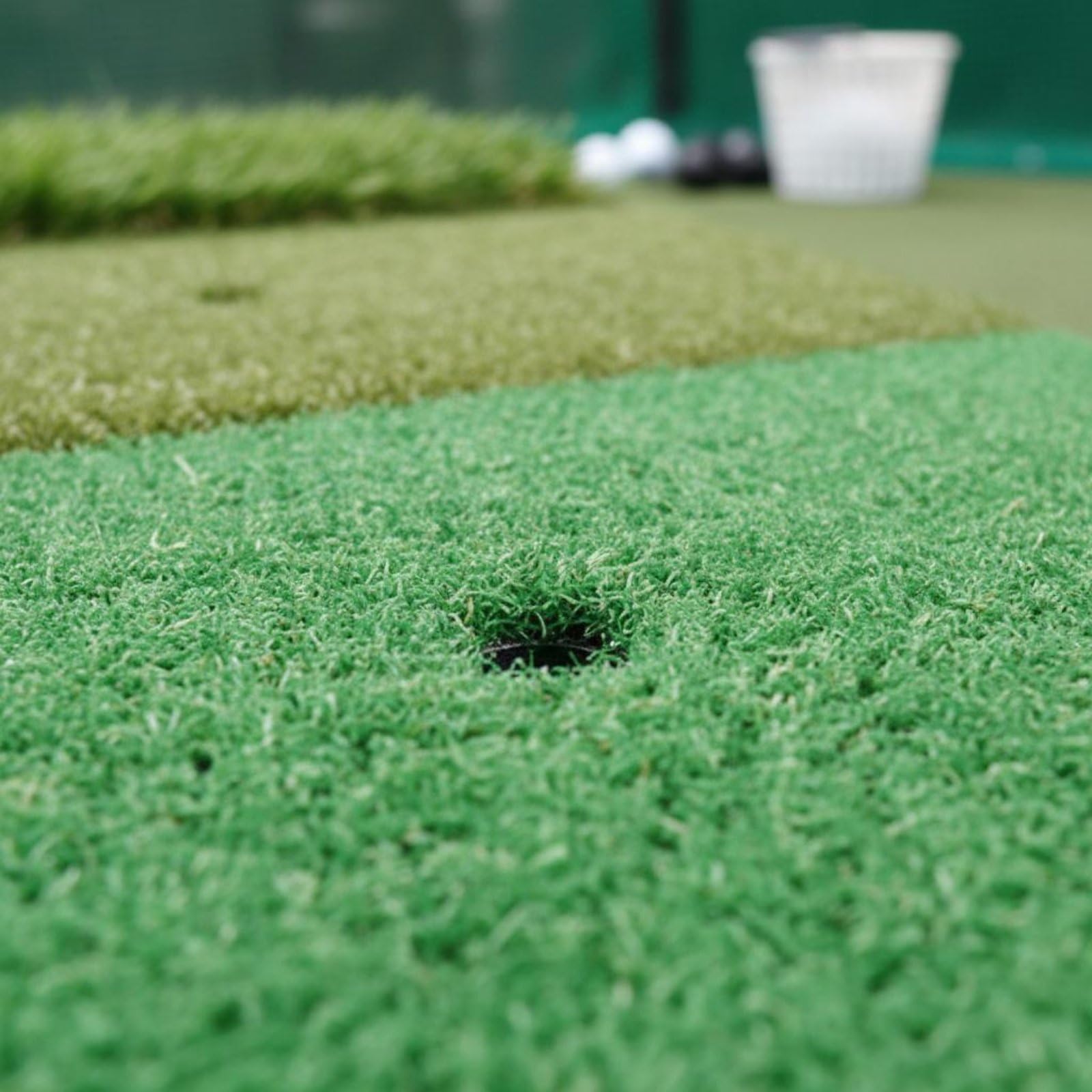 Golf Trainingsmatte Golf Abschlagmatte Golf Übungsmatte Golf Schlagmatte mit DREI Rasenflächen Und Stabilem Eva Gummiboden für Heimtraining Indoor Outdoor
