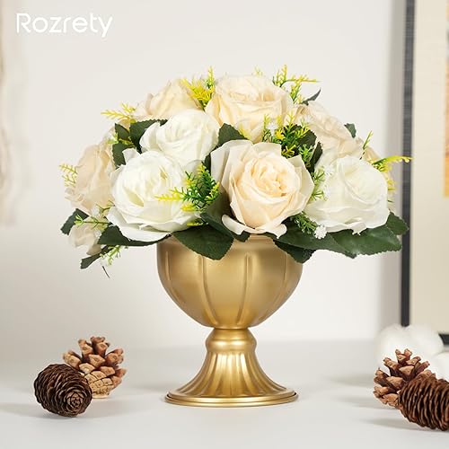 Miniatura 4 de 10 jarrones dorados para centros de mesa, mini jarrón de metal dorado para flores, pequeño cuenco floral, pieza central decorativa para bodas,