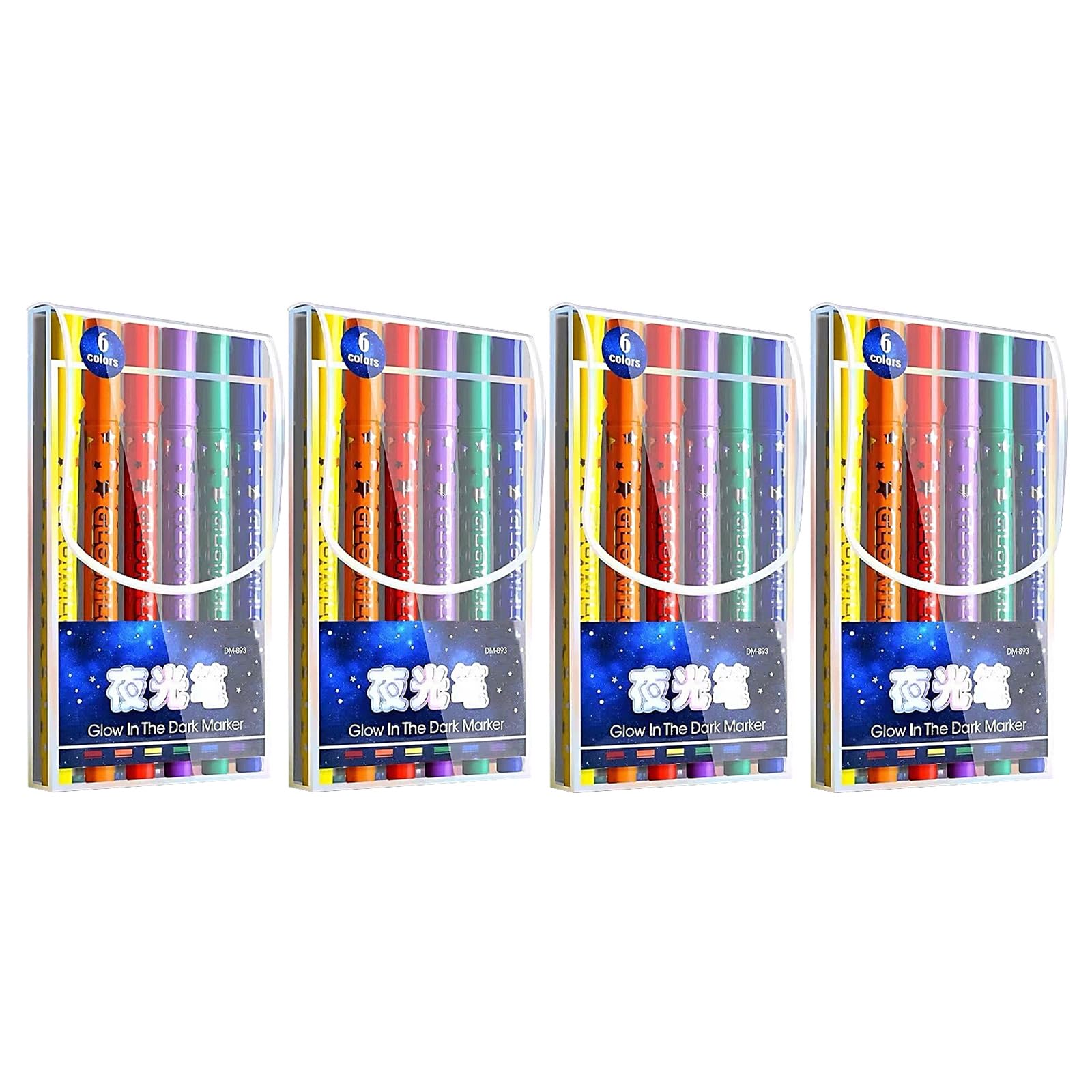 Rotuladores artísticos para colorear y dibujar, 6 marcadores fluorescentes de colores con 13, 3 cm de longitud para un fácil agarre