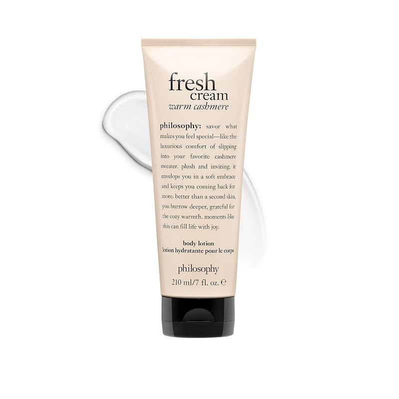 Loção corporal philosophy fresh cream Warm Cashmere com baunilha, tangerina e madeira de cashmere