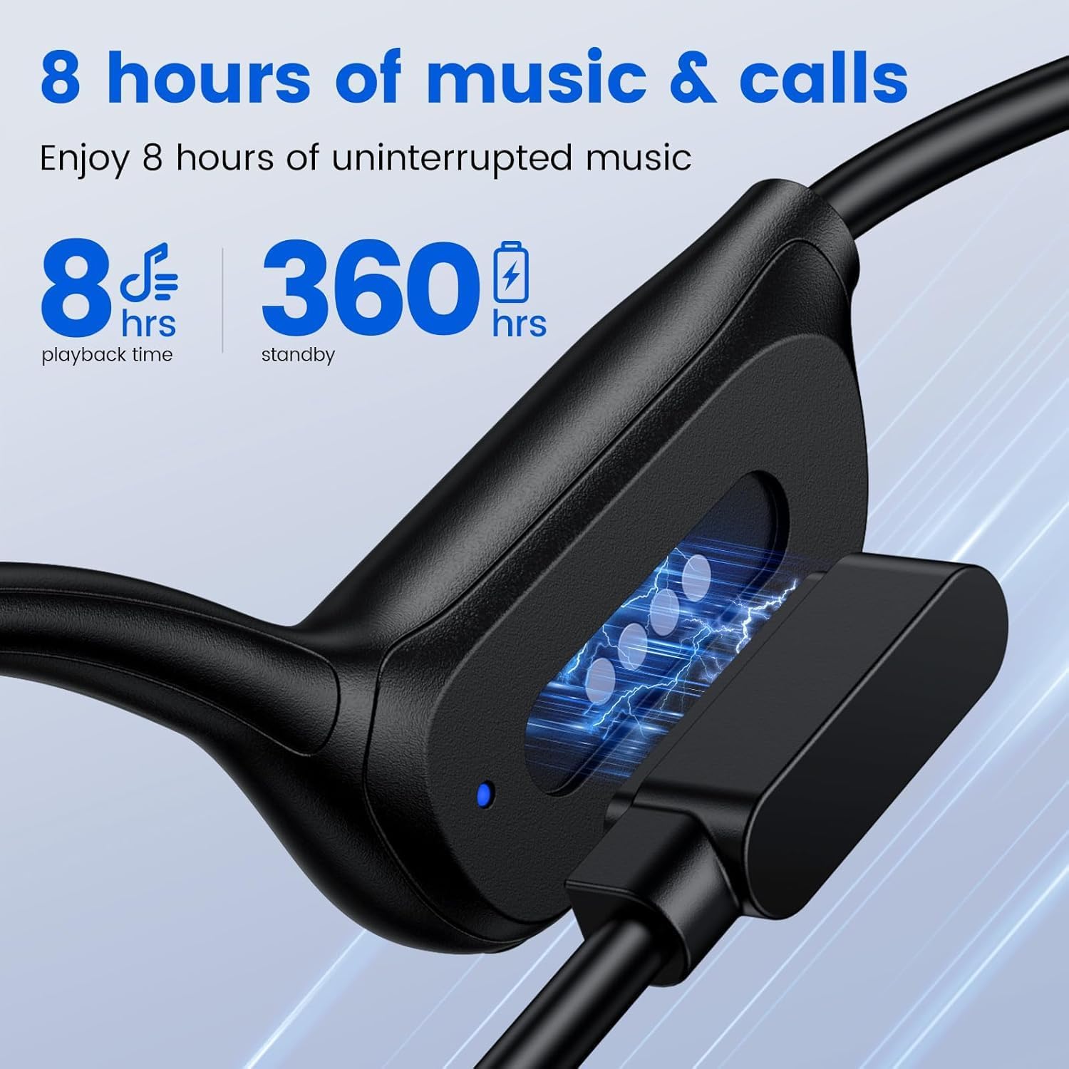 Swimming Headphones,IPX8 Waterproof Underwater Headphone,Built-in MP3 Player 32G Memory, Bluetooth 5.4 Open Ear Bone Conduction Headphone for Running Cycling