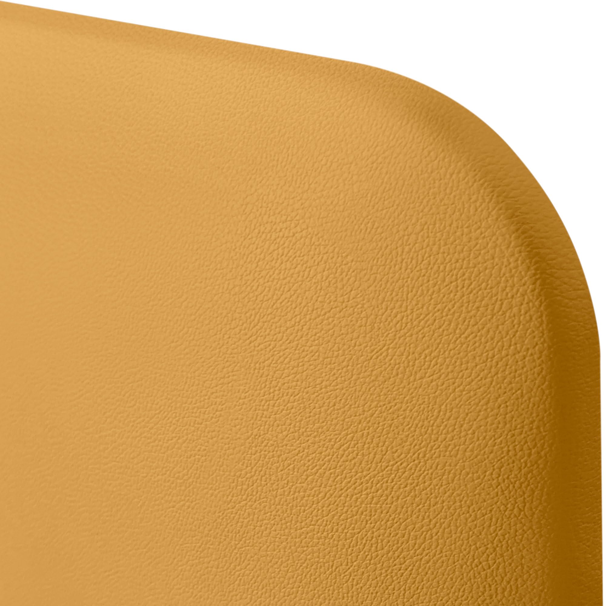 DHOME Tête de Lit Capitonnée Unie Arrondie en Similicuir avec Pieds pour Mur Têtes de Lit Acoustiques Absorbantes Tête de Lit Chambre à Coucher (Moutarde, 150cm)