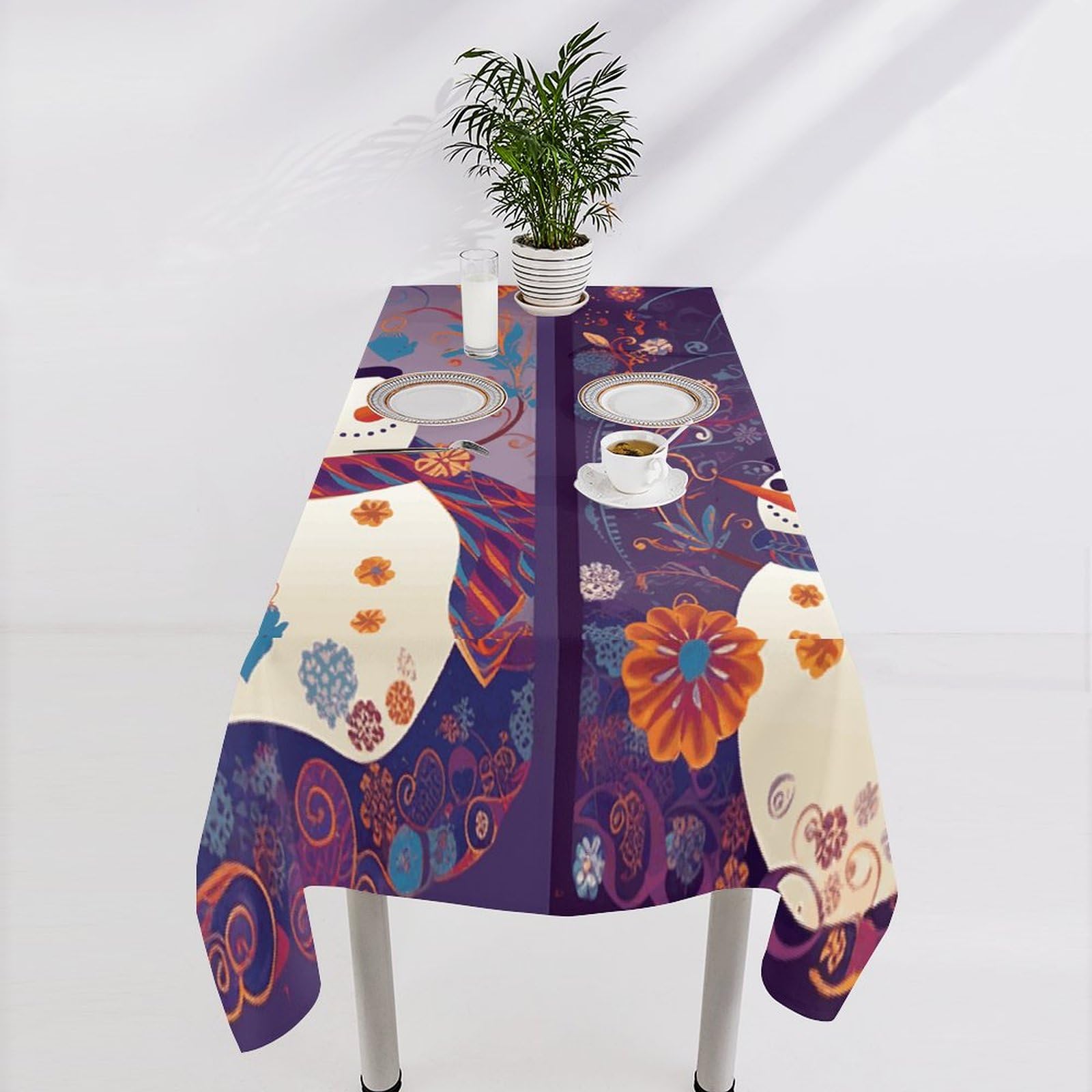Nappe de cuisine motif bonhomme de neige à offrir pour Noël