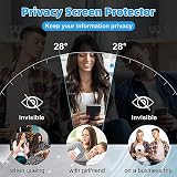 BCHKLAI Privacy Screen Protector for OPPO A6 Pro 5G/4G [2 Pack], Anti-Spy Tempered Glass Film, 9H Hardness, Anti Scratch, Anti Fingerprint, Bubble-Free, Anti-Spy Screen Protector for OPPO A6 Pro - 8