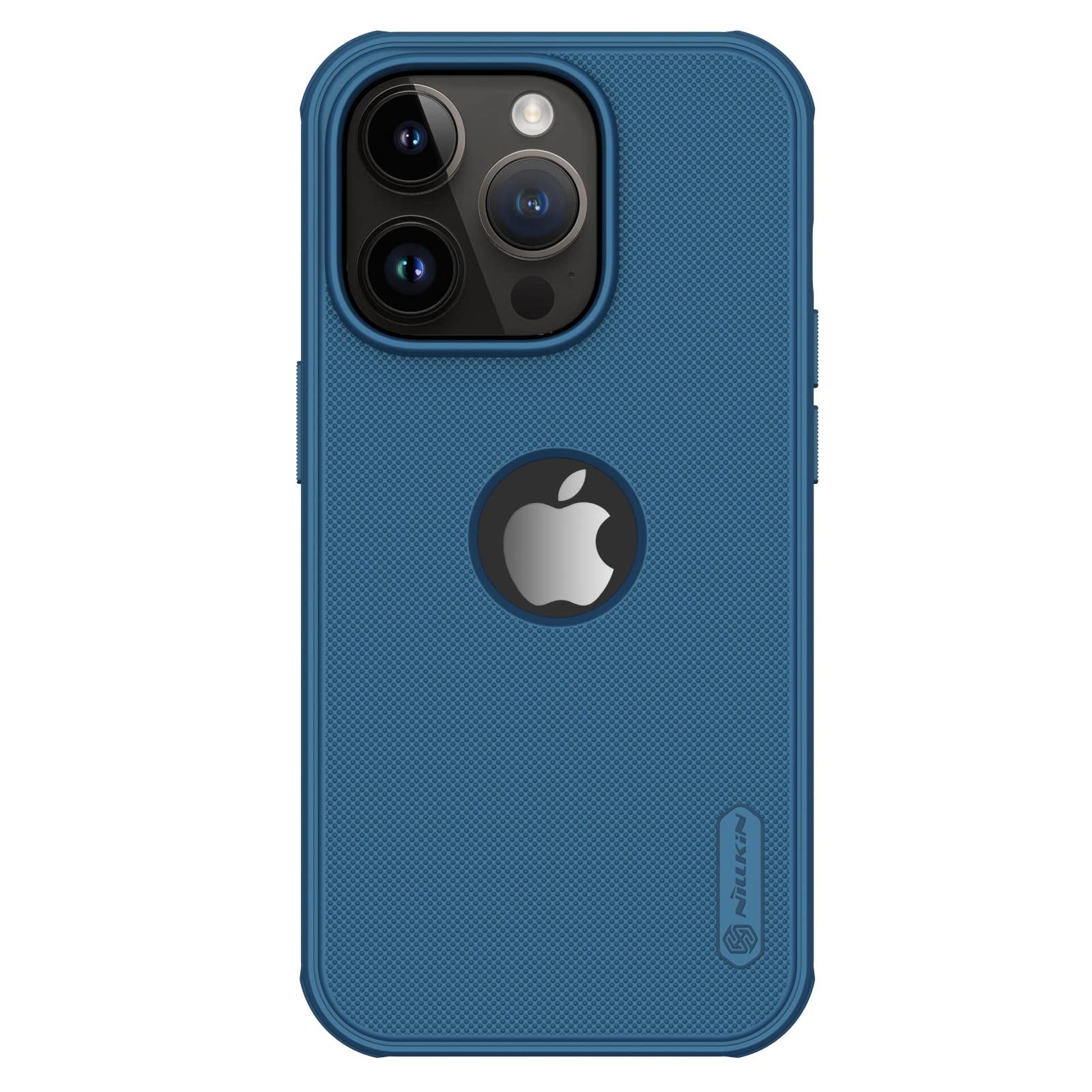 Nillkin Case for Apple iPhone 14 Pro (6.1" Inch) Super Frosted Shield Pro Hard Back Soft Border (PC + TPU) Shock Absorb Cover Raised Bezel Camera Protect PC with Logo Cut Blue