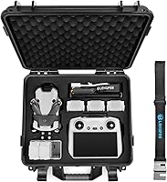 Vista 1 de Lekufee Funda rígida impermeable para DJI Mini 4 Pro/4/3 Pro/Mini 3, Fly More Combo, DJI RC 2/RC, RC N3/2/1 mando a distancia y accesorios