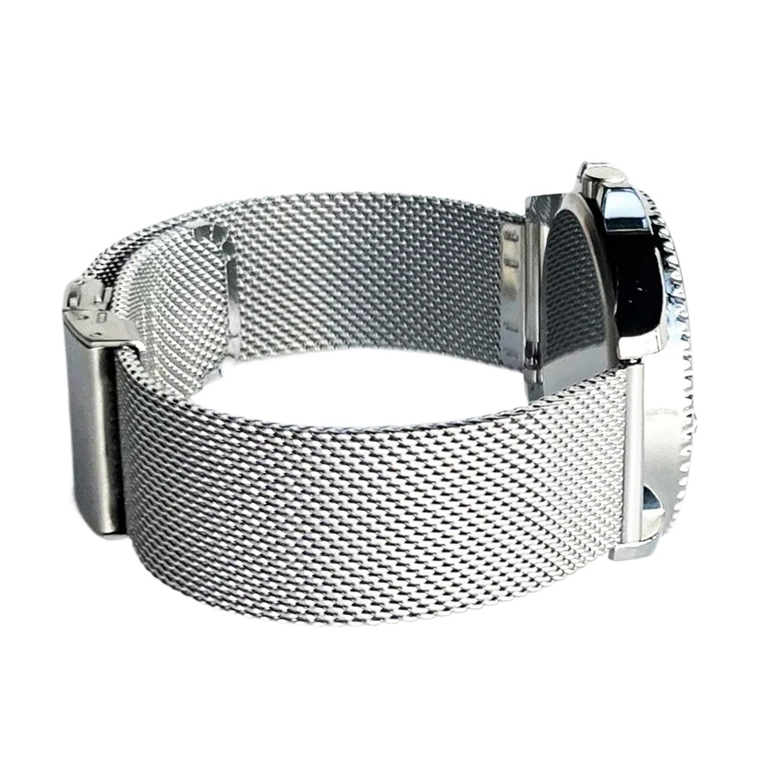 Générique NASUNJIA Bracelet De Montre Milanais En Acier Inoxydable Avec Boucle Déployante À Double Pression, 18 Mm, 20 Mm, 22 Mm, Accessoires
