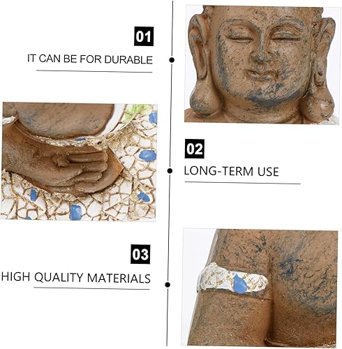 Miniatura 9 de VOSAREA 3 Pcs Buddha Statue Ornament Household Decor Creative Resin Buddha Adorn Home Buddha Ornament Home Buddha Decor Sitting Buddha Decor Desktop