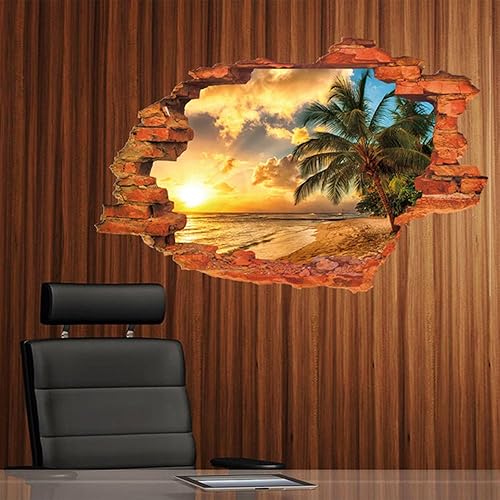 Miniatura 5 de Mallofusa Adhesivo de pared extraíble de girasol para ventana 3D, calcomanías de sala de arte de PVC, decoración mural para pared y techo, dormitorio