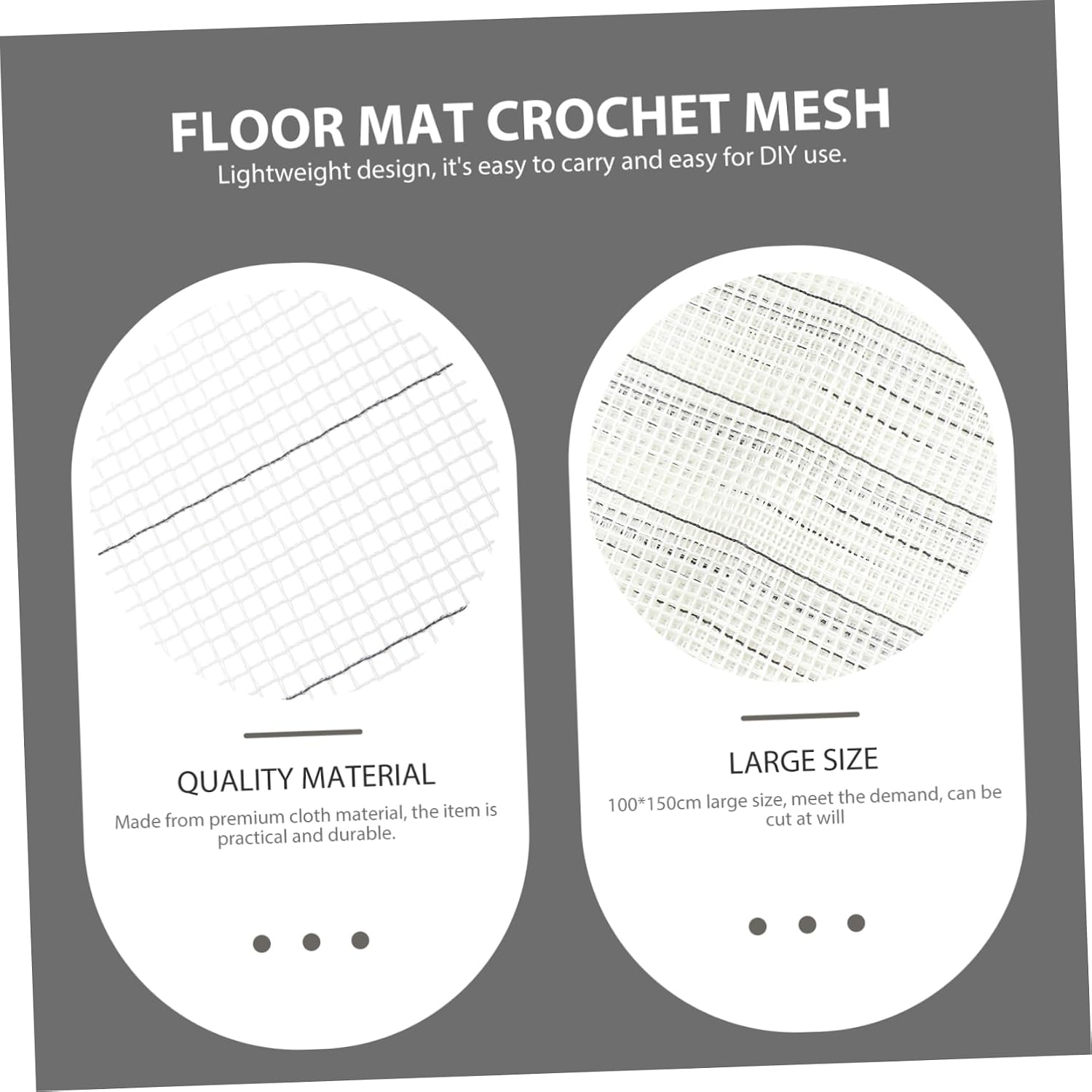 Artibetter DIY Carpet Supply Rug Making Mesh Blank Rug Hooking Mesh for Floor Mat