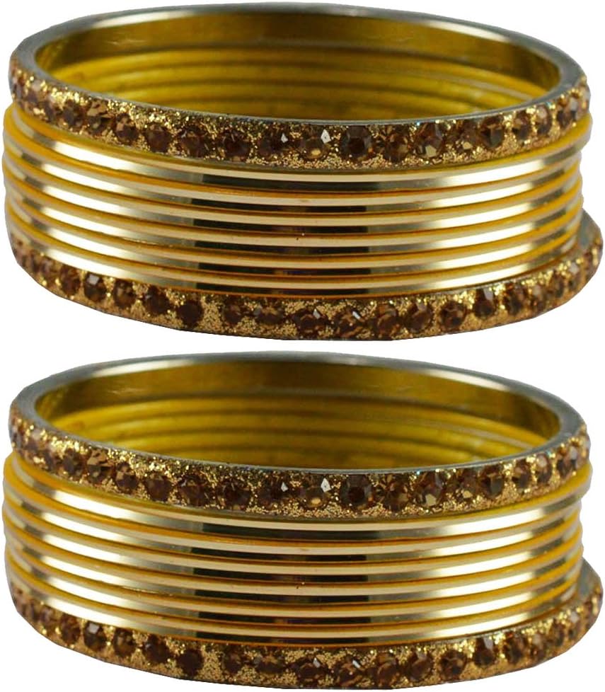 Vidhya KanganBangle Set for Women (Gold) (ban3401-2.16)