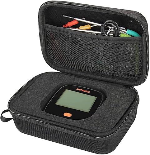 INKBIRD Funda de transporte de 6.7 x 4.7 x 3 pulgadas para termómetro de parrilla IBT-4XS, IBBQ-4T, IBT-4XC, IBT-4XP - Disco duro protector de