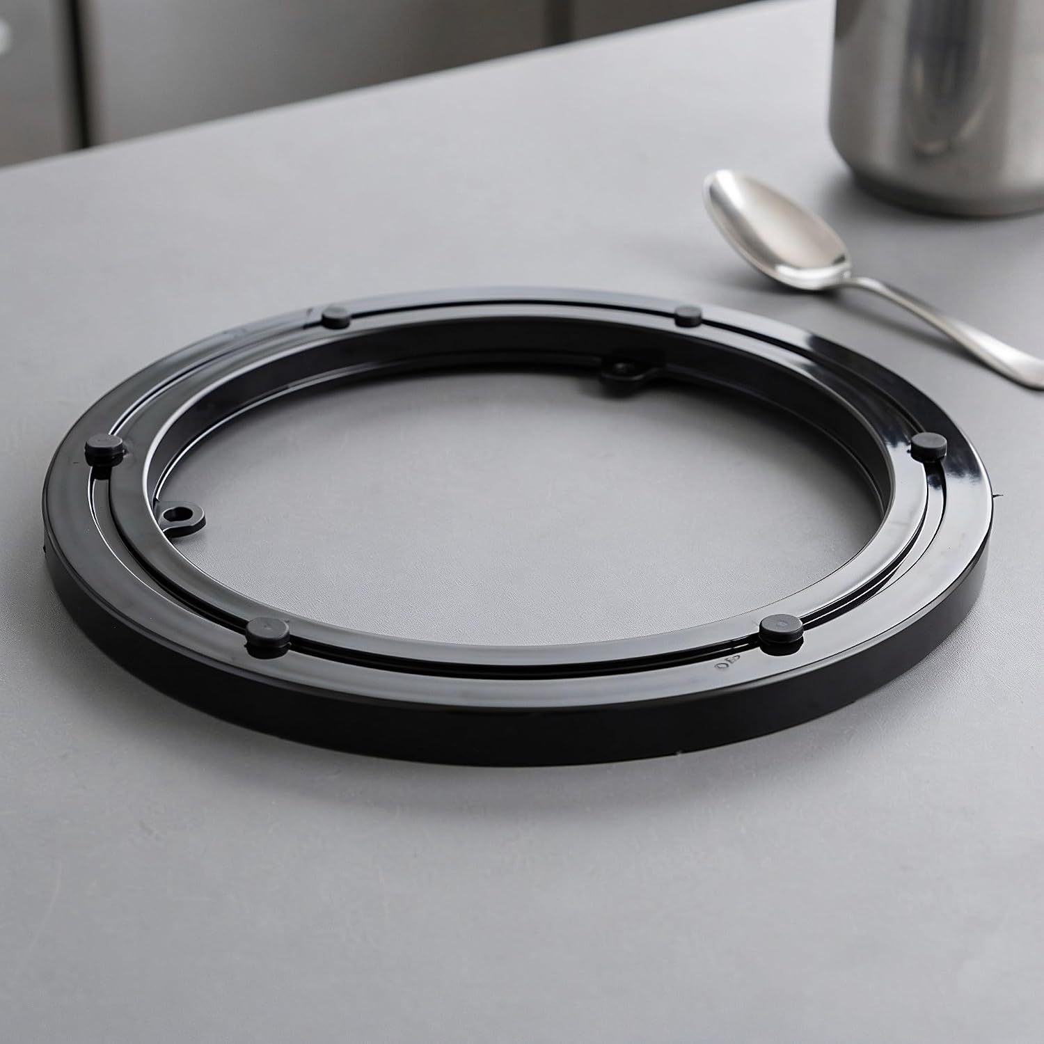 Ipetboom Round Dining Table Swivel Ring, Restaurant Turntable Base Plate