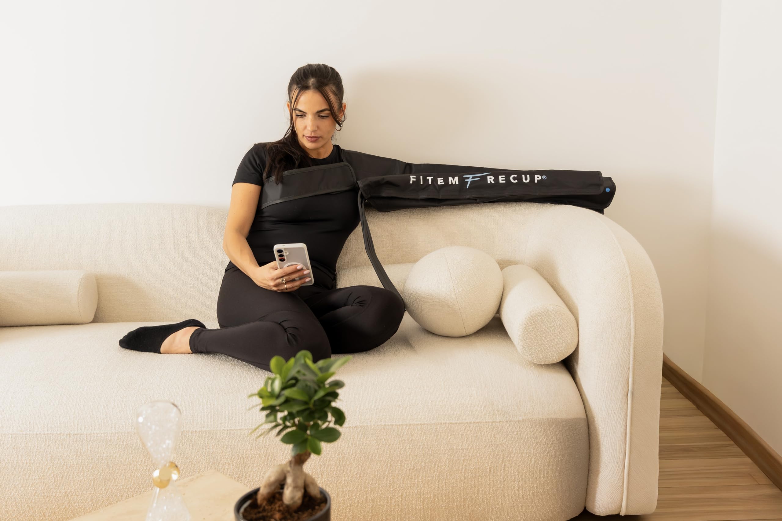 FITEM - Manga de brazo único confort 6 | Aparato No Incluido, Presoterapia de 6 Cámaras, Masaje Fortalecido, Drenaje Linfático