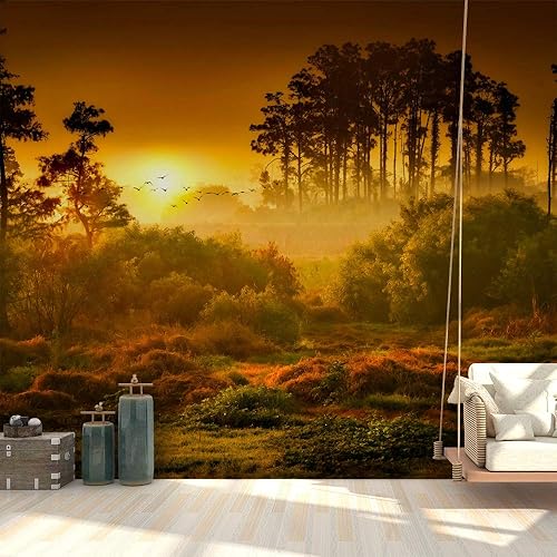 Papel tapiz Signford para pared, desprendible, diseño de bosque, para dormitorio y sala de estar