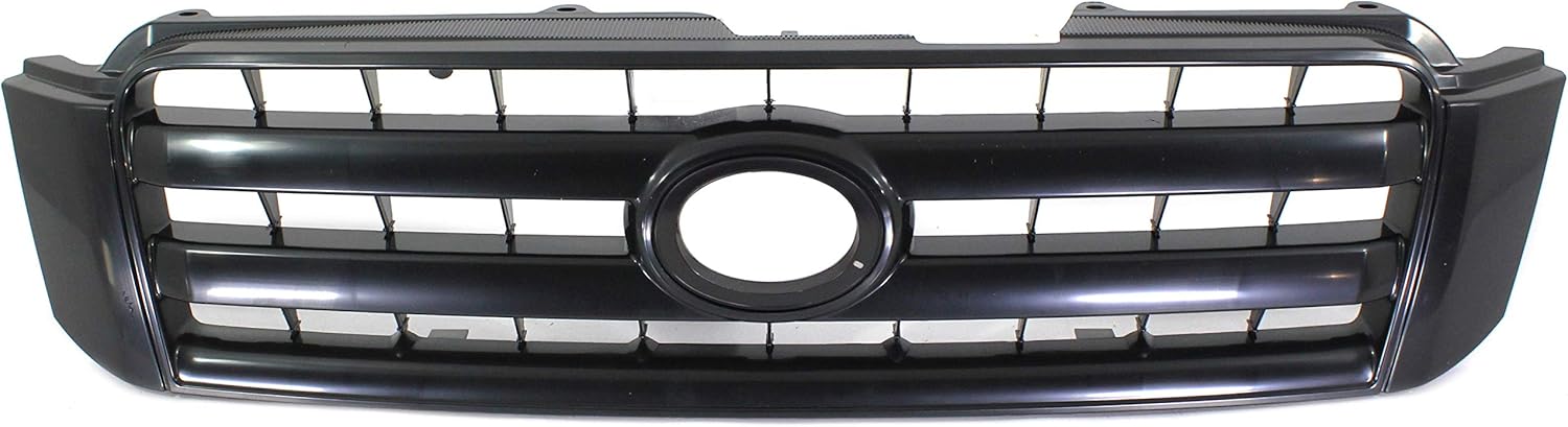 Evan-Fischer Grille Assembly Compatible with 2004-2007 Toyota Highlander ABS Plastic Painted Black Shell and Insert Base/Limited Models