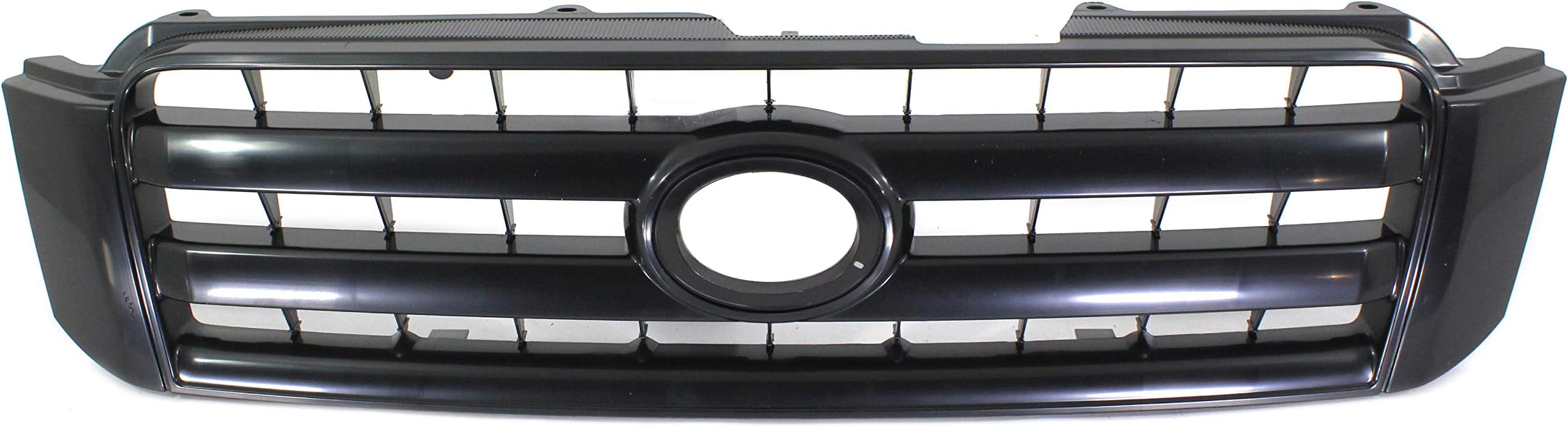 Evan-Fischer Grille Assembly Compatible with 2004-2007 Toyota Highlander ABS Plastic Painted Black Shell and Insert Base/Limited Models