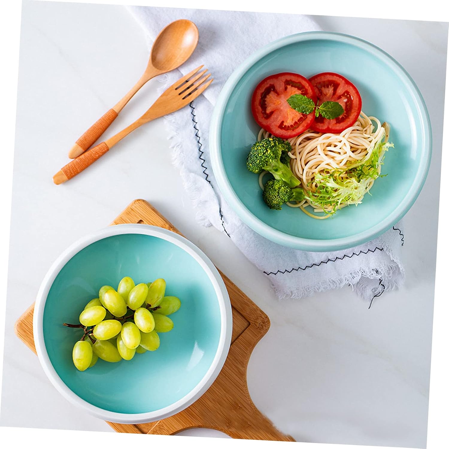 1pc Fruit Tray Vegetable Tray Platter Pasta Plate Ceramic Jewelry Tray Cake Platter Cupcake Toppers Salad Bowl Food Storage Tray Salad Plate Dessert Ceramics Dessert Trays ( Color : Assorted Color 1 ,