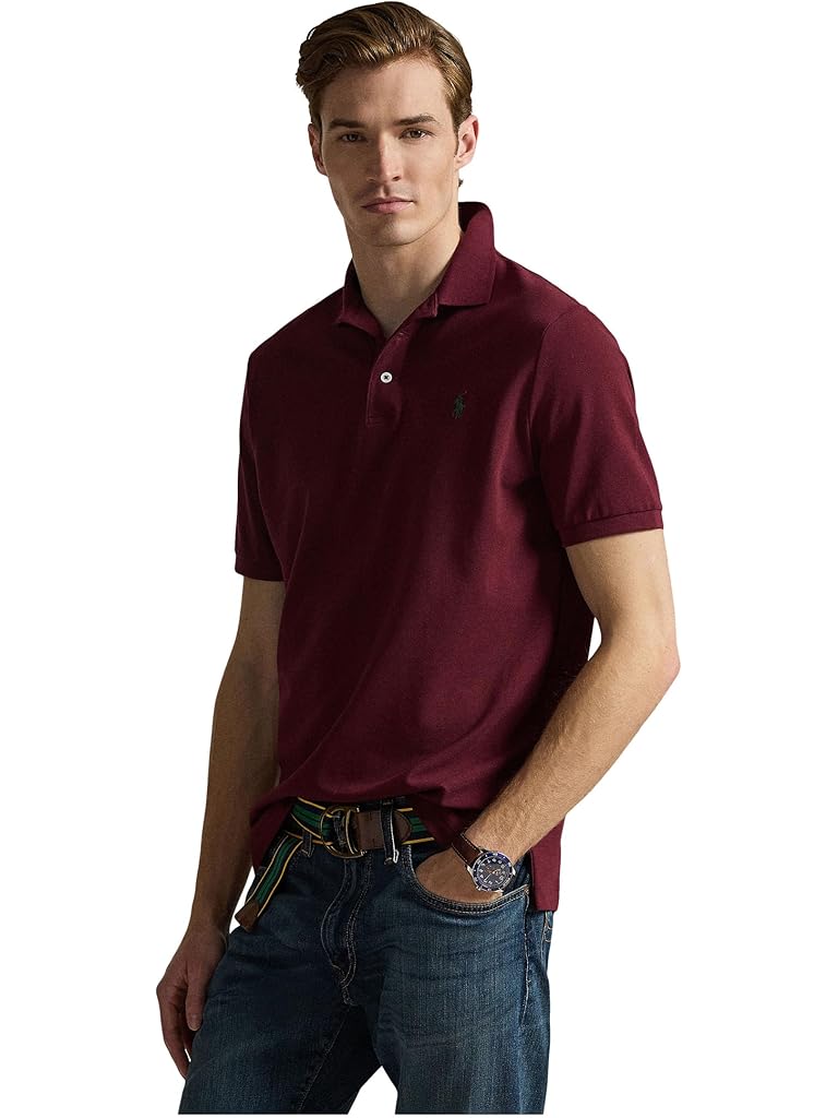 Burgundy Polo Ralph Lauren Classic Fit Stretch Mesh Polo Shirt