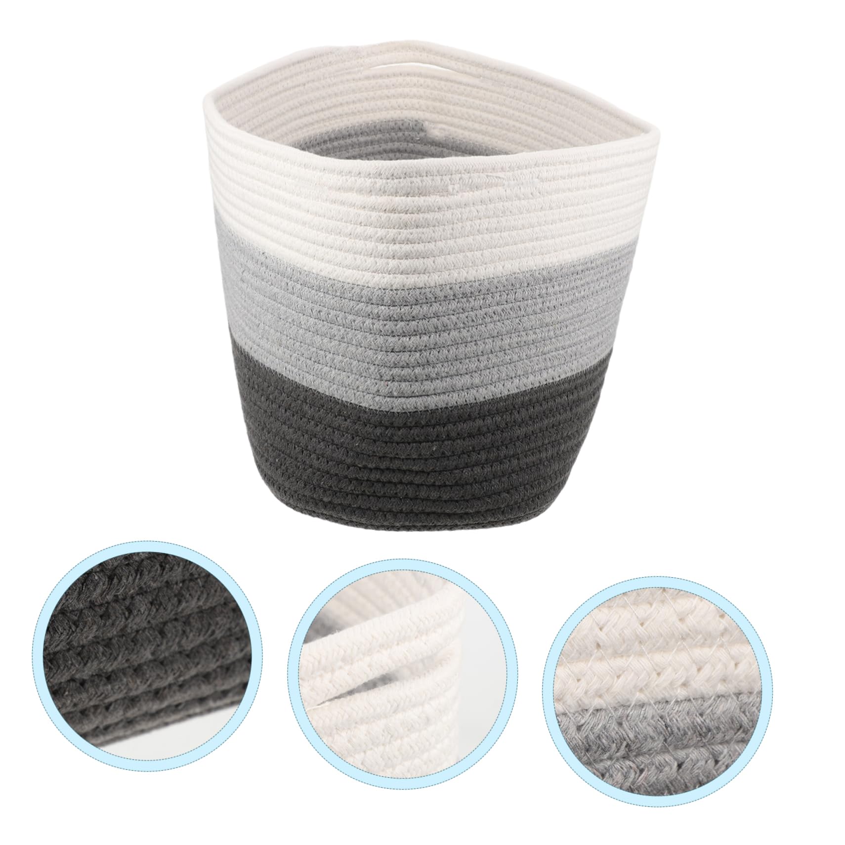Cesta De Almacenamiento De Algodón Trenzado Grande Organizador De Sundries Diseño De Práctico Para Mantener El