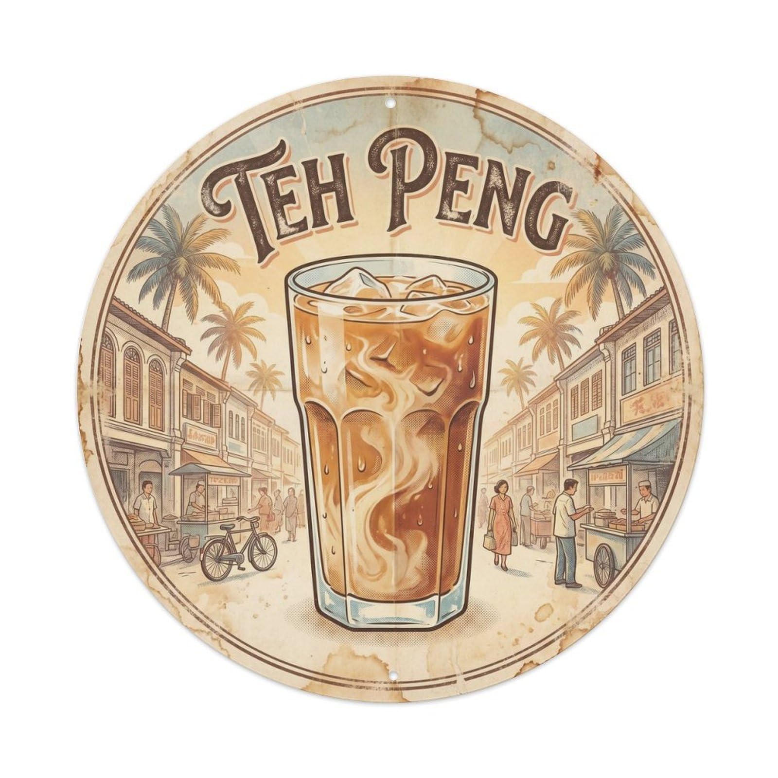 Regional Tea Beverage Afternoon Brew Roadside Diner Metal Tin Sign