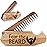 Beard Comb Gifts for Him Wooden Comb for Men Folding Pocket for Moustache Hair Walnut Combs Husband with the Engraving (Fear The Beard)