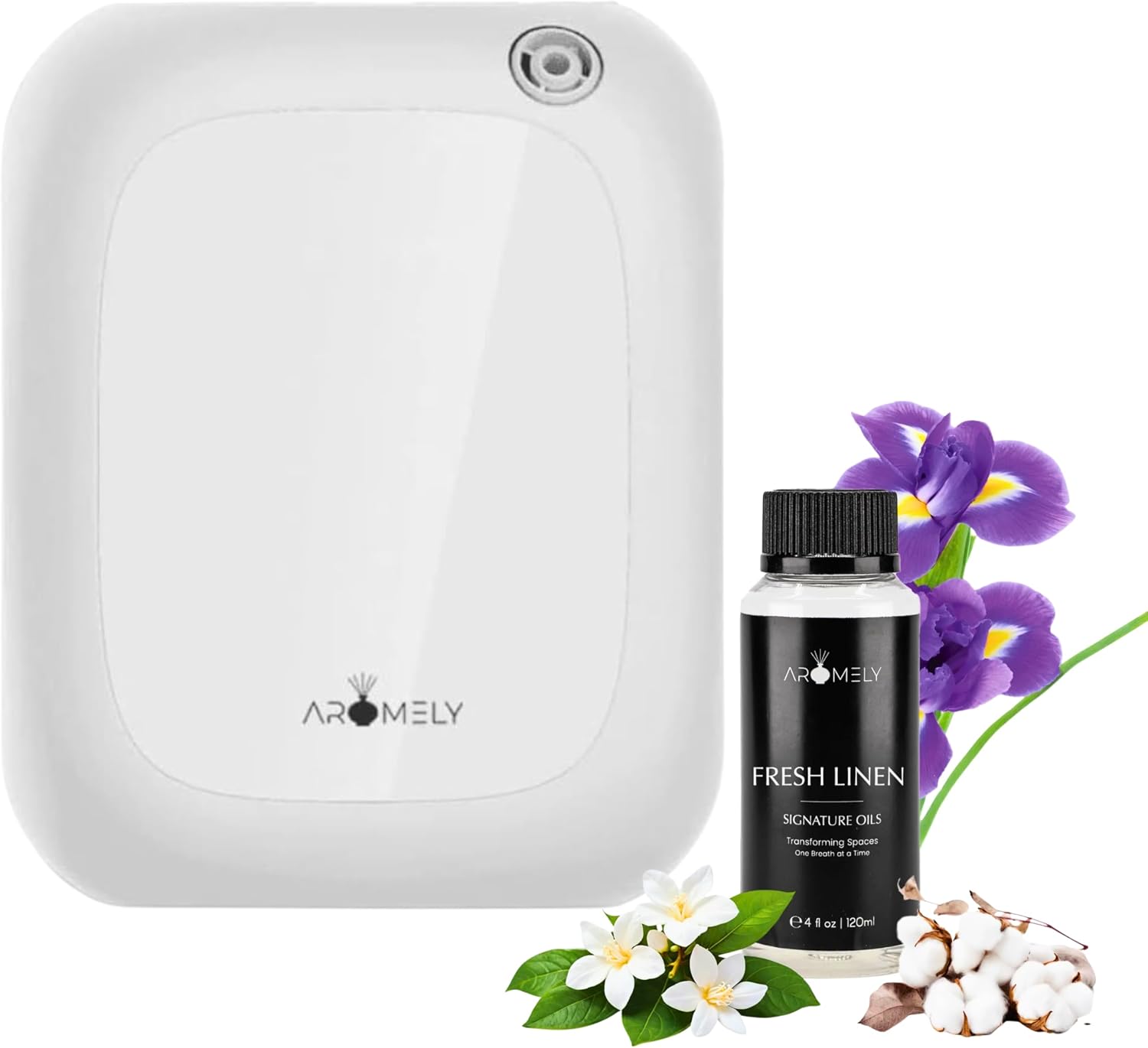 AROMELY ARO 25 MAX Smart Scent Diffuser with Fresh Linen Oil 120 ml - White