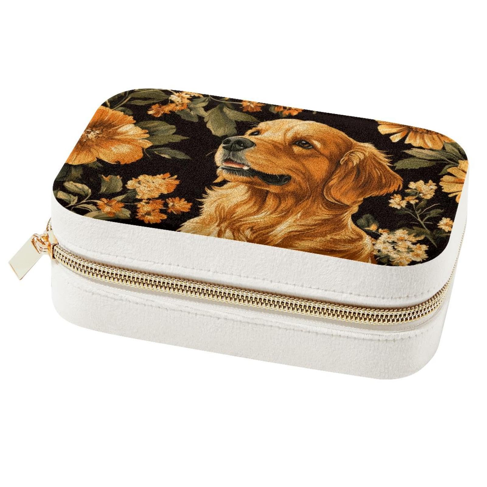 Organiseur de bijoux Golden Retriever idéal en voyage et week-end