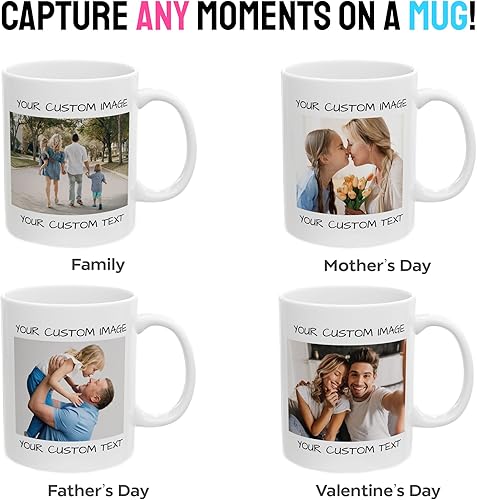 Miniatura 2 de Taza de café con foto personalizada, taza personalizada con imagen, logotipo, nombre, texto, regalos personalizados para San Valentín, niño, niña,