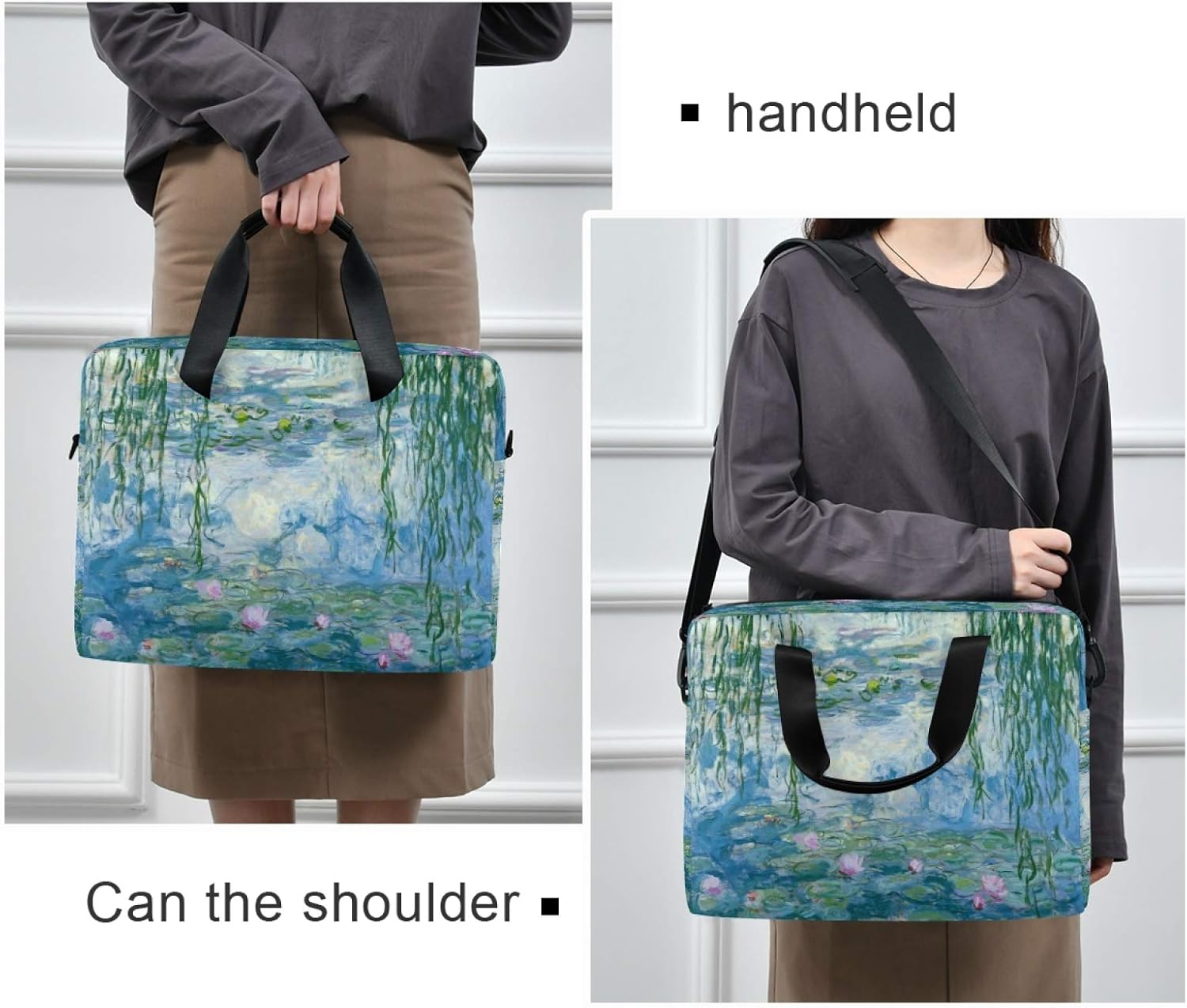 WIHVE Laptop Shoulder Bag 15 14 13inch Laptop Case Bag for Women Men