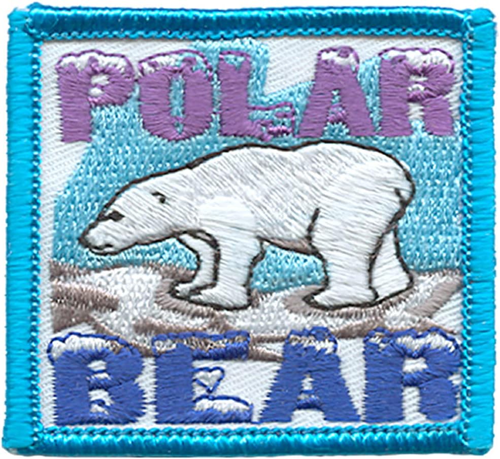 12 Pieces 2" Activity Scouts Applique Fun Patches, Outdoors & Seasons - Polar Bear (Polar Swim 4)