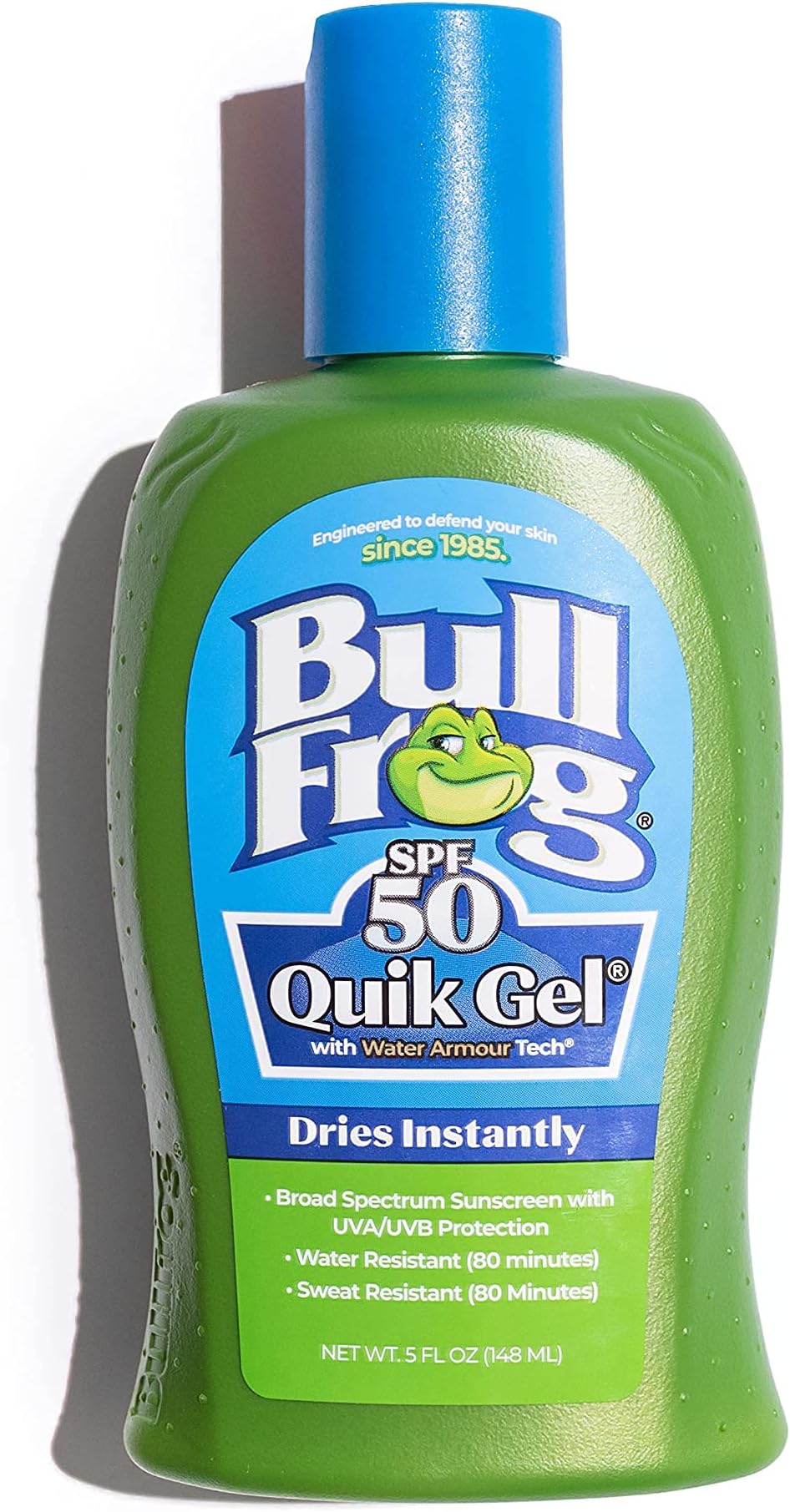 Bullfrog Quik Gel Sunscreen SPF 50 | Oxybenzone & Octinoxate Free | Broad Spectrum Moisturizing UVA/UVB, 5oz…