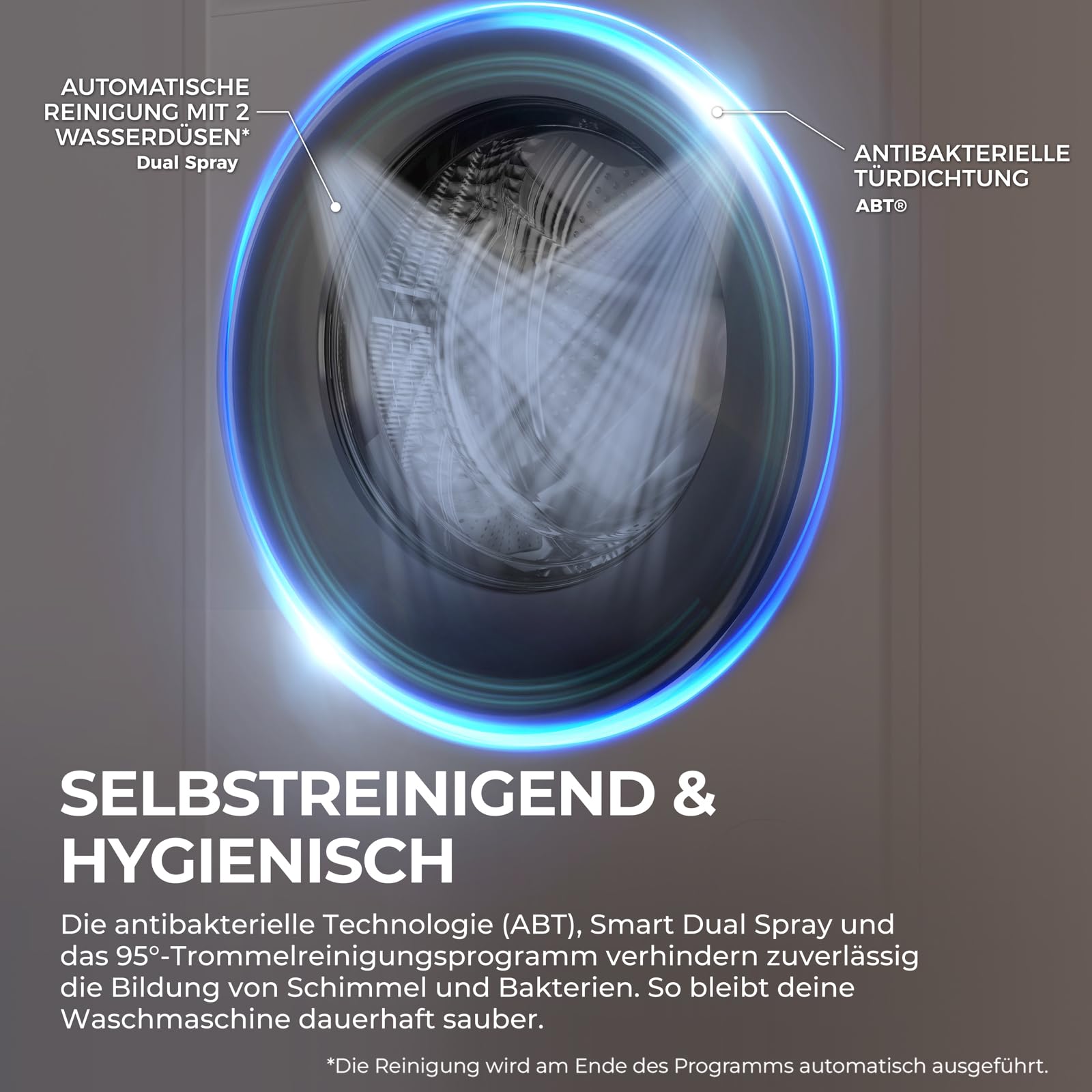 Haier Waschtrockner 9/5kg G7 Serie HWD90-BP14667TU1 | Trocknen), A -45% (Waschen), Leiser Inverter-Motor, Automatik- und Expressprogramm, Vollwasserschutz, Trommelbeleuchtung