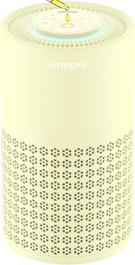 Air Purifier for Bedroom with HEPA 3-in-1 Filter, White