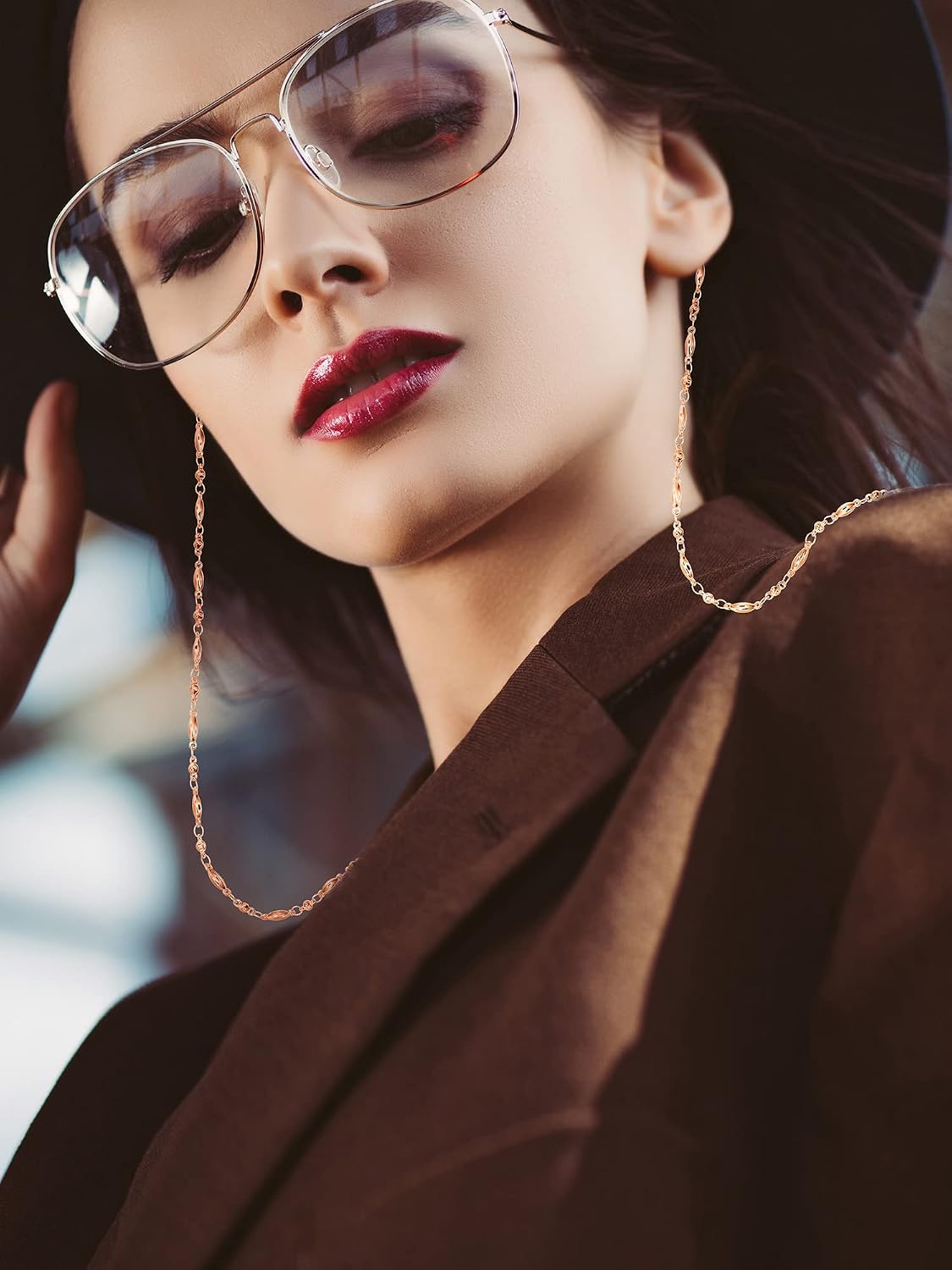 Tatuo 3 Pcs Glasses Chain for Women Eyeglasses Chain Eye Glasses Holders Around Neck Stainless Steel Eyeglass Holder for Sunglasses Necklace