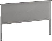 Vista 30 de Merrick Lane Marta - Cabecera de madera tamaño Queen, cabecero ajustable con patrón de espiga en color gris lavado