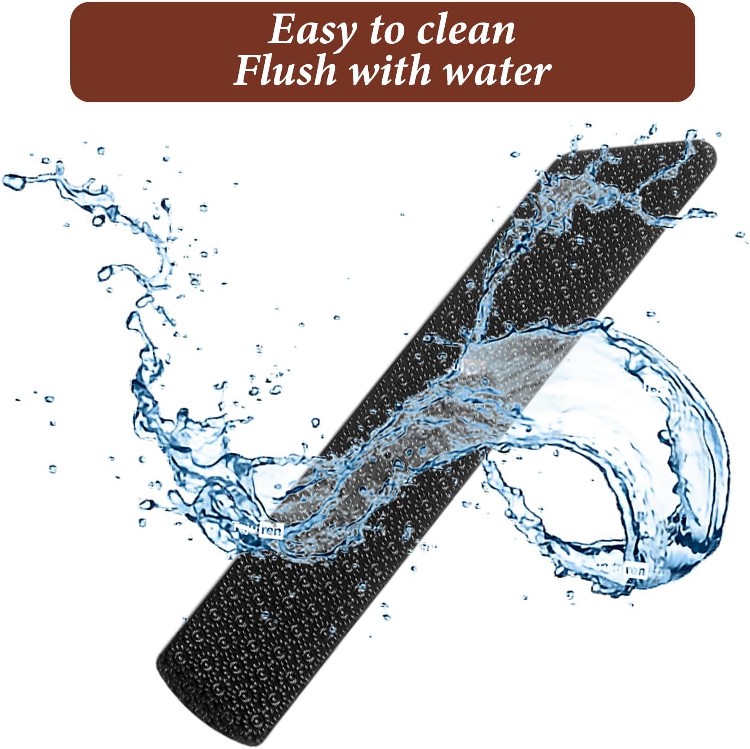 2PCS Glass Nail Files with Leather Storage Bag, Glass Files for Nails, Transparent Nano Glass's Foot File, for Feet, for Dead Skin Removal, Calluses, Nail Shaping(Black Clear)