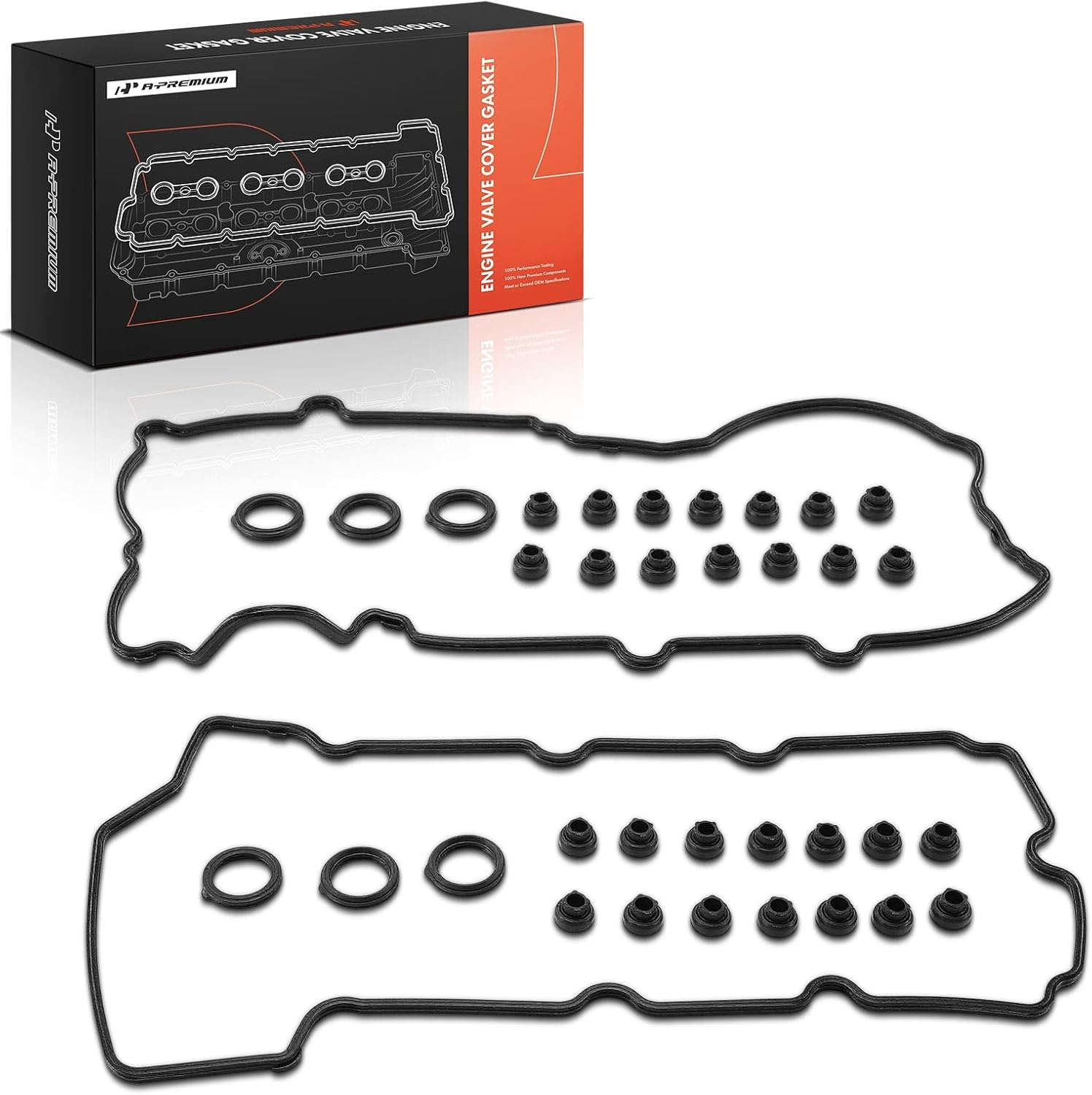 A-Premium Engine Valve Cover Gasket Set Compatible with Mercury Montego & Ford Five Hundred, Freestyle, 2005 2006 2007, 3.0L