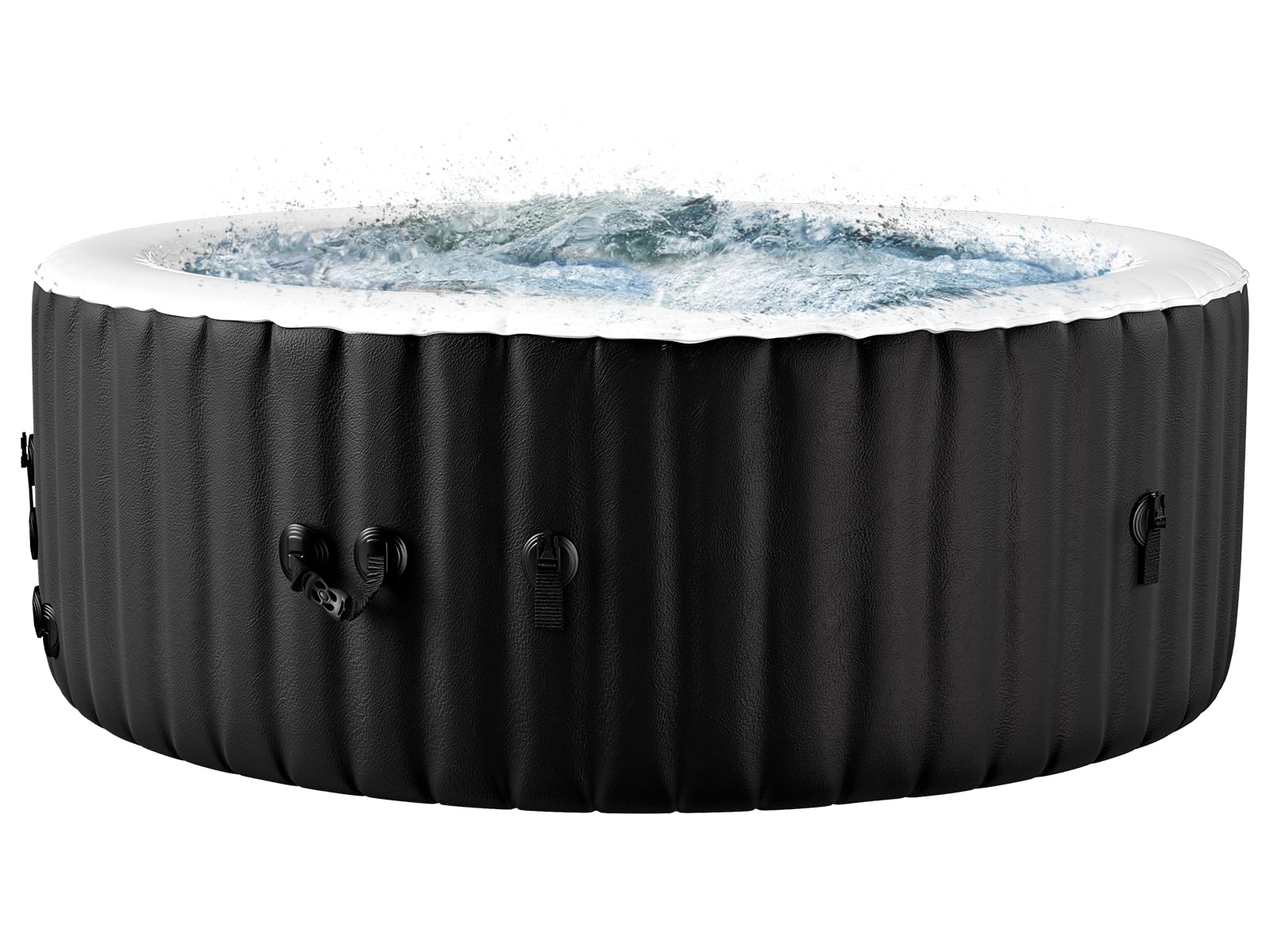 2-4 Person Inflatable Hot Tub with Colour-Changing LED Lights | Large Round Portable Spa with 120 Bubble Jets | Includes Heater Pump, Filter & Insulated Cover | 180L x 180W x 63H cm — view 10