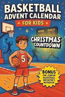 Basketball Advent Calendar for Kids 8-12: 24-Day Xmas Countdown with Fun Facts, Coloring, Mazes & Games – Holiday Stocking Stuffer for Basketball Fans