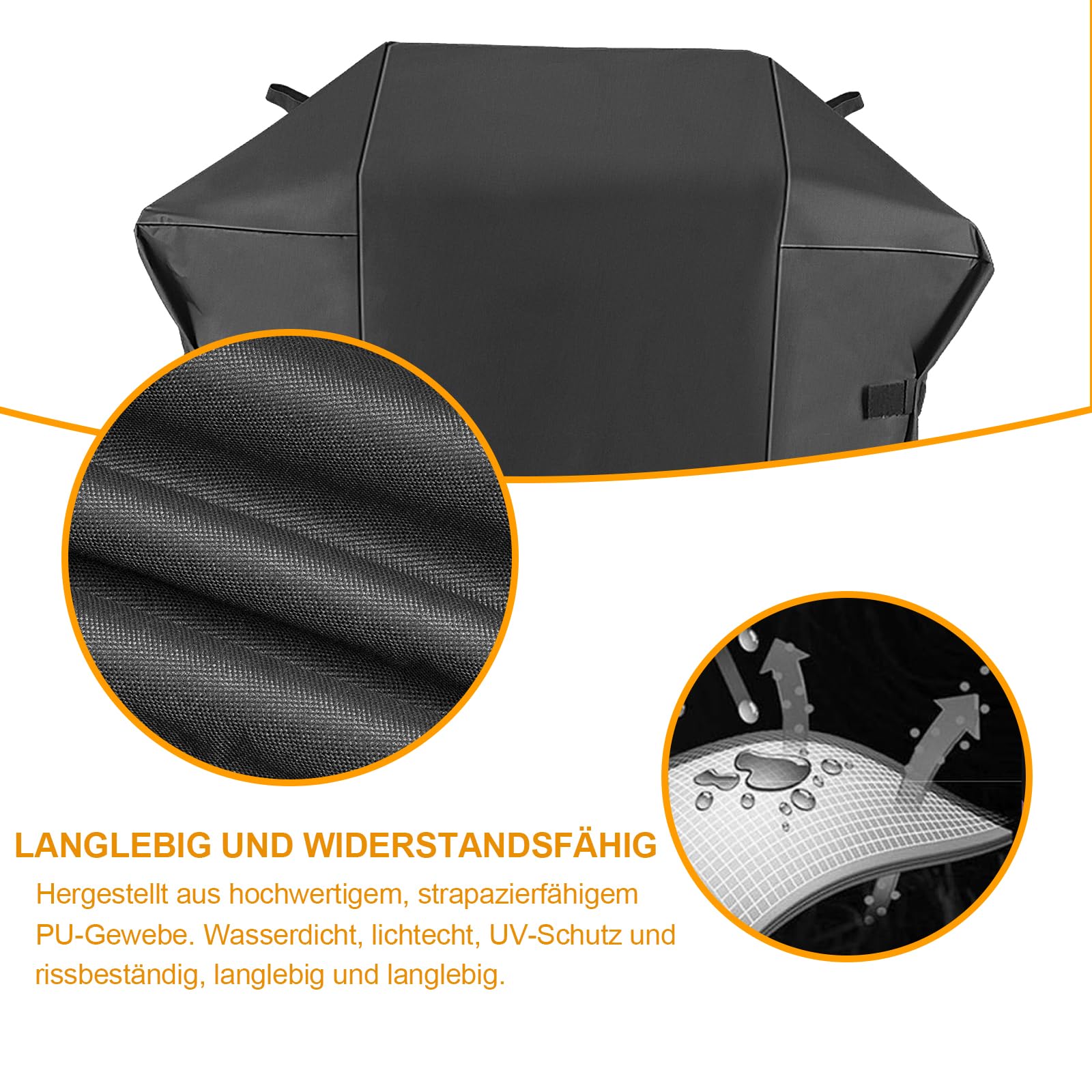 Grillabdeckung für Weber Spirit and Spirit II 200 Series, 7138 Grill Abdeckung for Weber Spirit II E210, S210, E210 Gasgrill, 141CM 600D Oxford BBQ Abdeckhaube, Heavy Duty & Wasserdicht, Reißfeste, UV