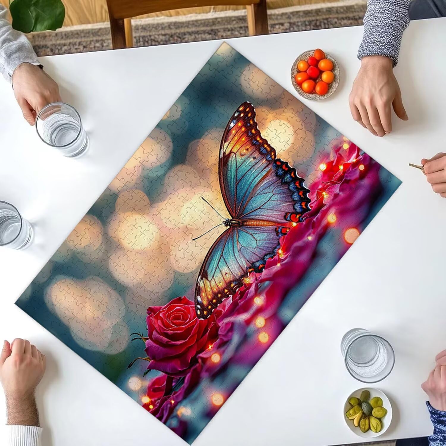 Puzzle dla dorosłych, 5000 elementów, róża, 5000 elementów, puzzle dla dorosłych, gra edukacyjna, 158 x 106 cm, odpowiednie do dekompresji i dekoracji ścian pokoju, prezenty j-353