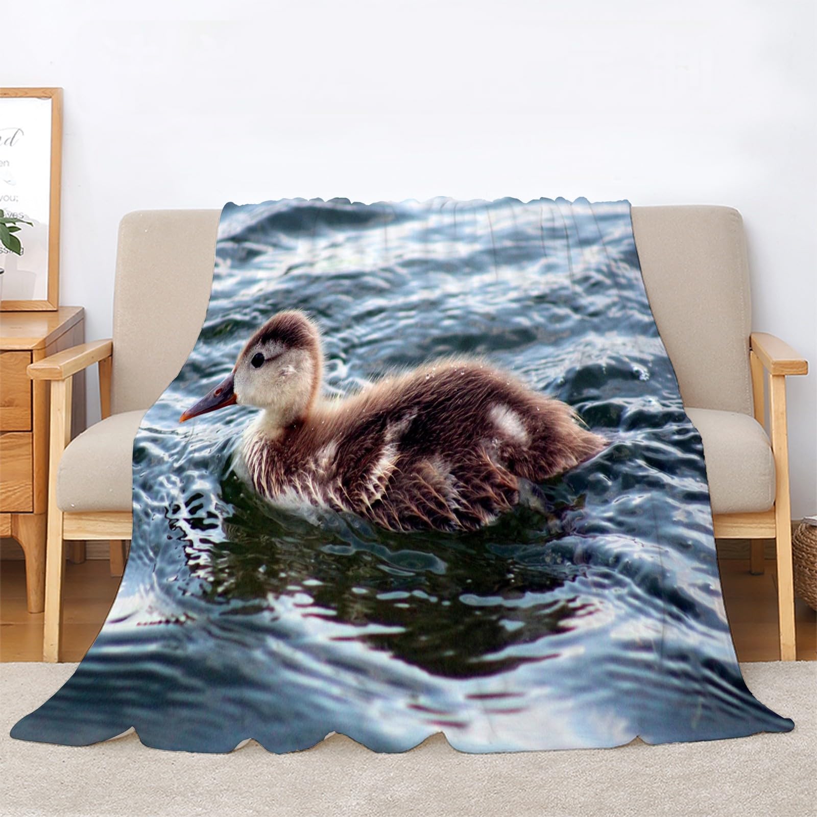 Koc rzeczny Kaczątko Kaczątko Koc Łóżko Pojedyncze Ciepło Miękkie Koce Sofa Puszysty Flanelowy 180 x 200 cm na wszystkie pory roku