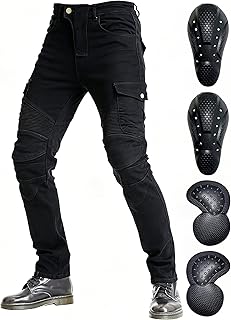 VNFOX Motorcycle Pants, Versatile Durable Motorcycle Jeans for Men & Women Riding Pants Trousers with Kenn & Hip Armor Pads