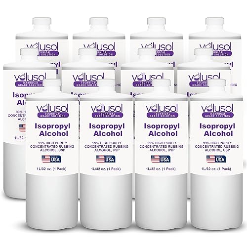 Volu-Sol - Alcohol isopropílico (isopropanol) 99%, alcohol de frotamiento de alta pureza, líquido transparente concentrado de laboratoriogrado
